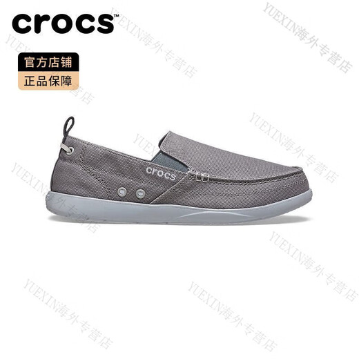 卡骆驰（crocs）男鞋卡骆驰帆布鞋男士乐福鞋一脚蹬休闲平底鞋 |207635官方旗舰正 深蓝色_水泥灰-46K 41 -42 (260mm) M8