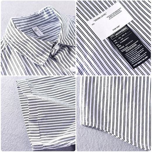 Camisa a rayas Septwolves para hombre, manga corta, verano, delgada, japonesa, retro, algodón puro, sin hierro, estilo coreano, camisa informal de media manga con etiqueta 9766 blanco arroz M adecuado para peso 110-125 Jin Jin equivale a 0,5 kg