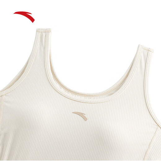 ANTA Ice Skin Antibacterial Sports Vest Women's Summer New Soft Breathable Pilates Yoga BRA Wearable Underwear Fish Belly White-1 L (Female 170)