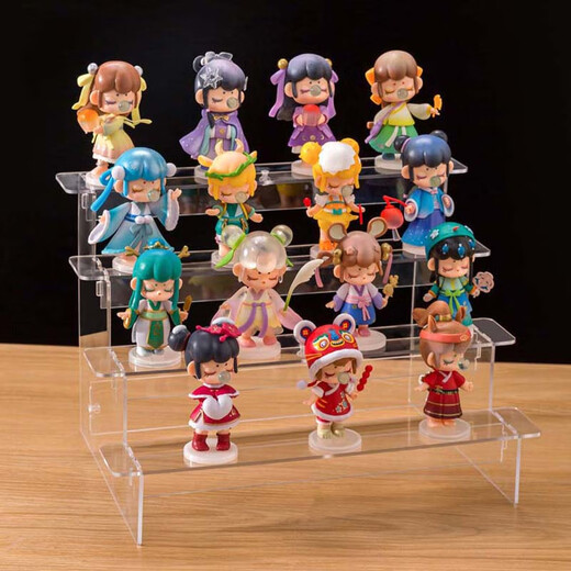 Lekali blind box storage display rack ladder type storage rack Bubble Mart hand-made small ornaments display cabinet stand-up display rack ladder rack 5 layers 29cm