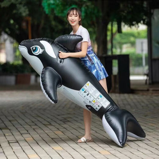 Chaosihui Riese dicker Hai großer schwarzer Wal Wasser surfen Artefakt Erwachsener Schwimmkreis Kinder Wasserspielzeug Surfen Neue große schwarze Wal
