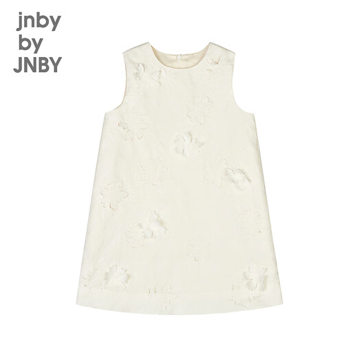 jnby by JNBY新款江南布衣童装圆领A型套头无袖连衣裙25春女童1P2G13570 111/淡米白 130 cm