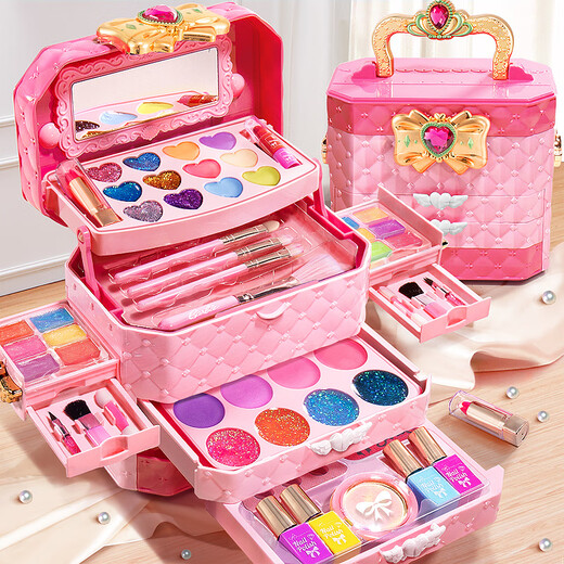 Autres maisons Autres maisons japonaises importées Mujie Children's Cosmetics Toy Set pour les cadeaux pour filles pour les filles de maquillage. Extra grande taille 63 cm [coiffeuse du château + son et lumière