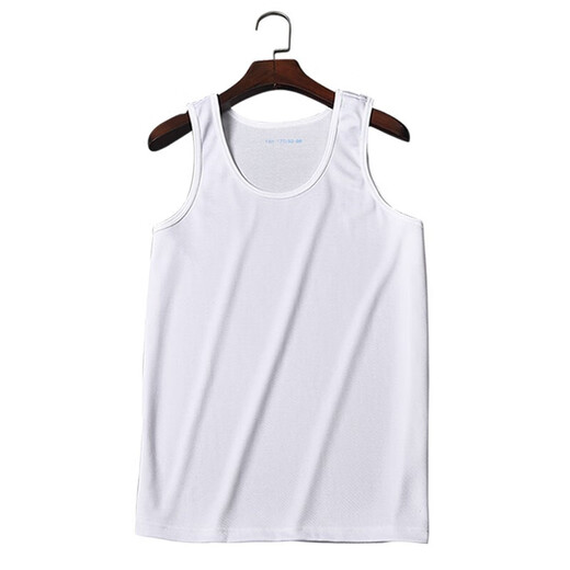 Jihua 3501 White Vest Made Formal White Vest Men's Summer Physical Sleeveless Physical Training Vest Clothes Sweatshirt Quick Dry White Vest 180-185/100