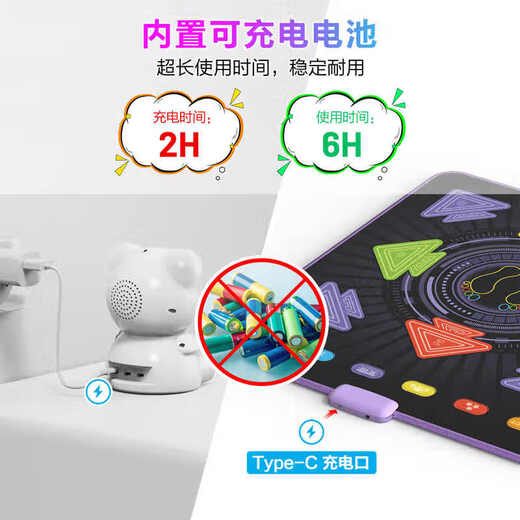 赟娅音乐跳舞毯玩具儿童体感跳舞机5岁女孩跳舞机3-6岁7-14岁生日礼物 【炫酷黑LED显示屏】充电音乐毯 送女儿4-5-6岁音乐玩具运动加厚