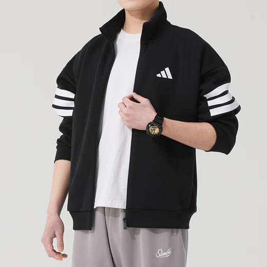 Adidas Männer Sportanzug 25 Frühling Neue Mode dreistreifen Stand-up-Kragenjacke Windproof Jacke Casual Hosen Bindenhosen JD4885+IN6163 S