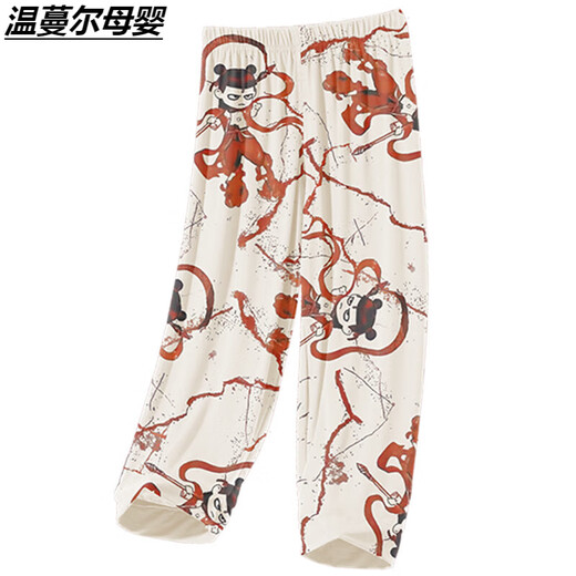 Wen Maner Nezha Pyjamas Nezha Pyjamas Kinder Pyjamas Little Boy Thin Summer Boy mittelgroße Kinder Drei-teilige Heimkleidung 1 m-ST-12353 170 16 Größen (140-150) cm