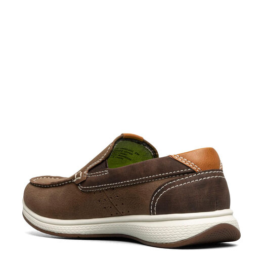 Florsheim Boys' Moccasin Shoes Lightweight and Comfortable Casual Shoes EVA Cushioned Soles Mushroom Color 6 Older Children