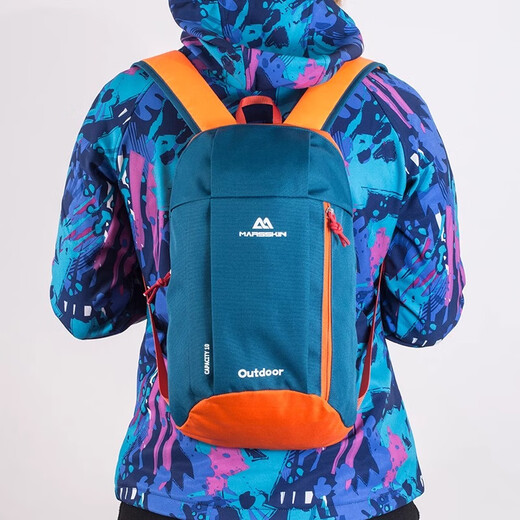 Lierui children's backpack outdoor travel mountaineering backpack primary school students travel study spring outing mountaineering school bag travel leisure Peacock Blue