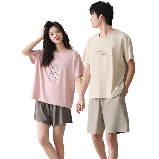 Modales Paar Pyjamas für Frauen im Sommer Dünner kurzärmeliger Anzug 2025 Neue Herren-Pyjamas für Baumwollhaus-Kleidungsanzug im Freien 6630 m Frauen