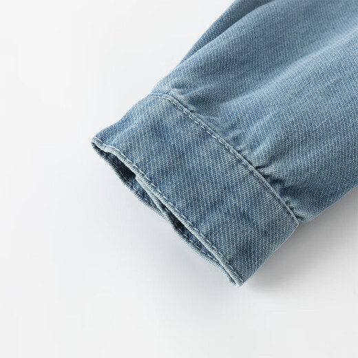 David Bella Aulet sells boys' denim shirts, autumn baby cotton shirts, children's style jackets, denim blue, ready stock, 110 cm (recommended height 100-110cm)