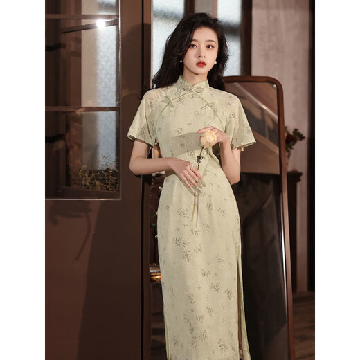 仙僖俫改良旗袍2025夏气质白裙国风 831花色 2XL