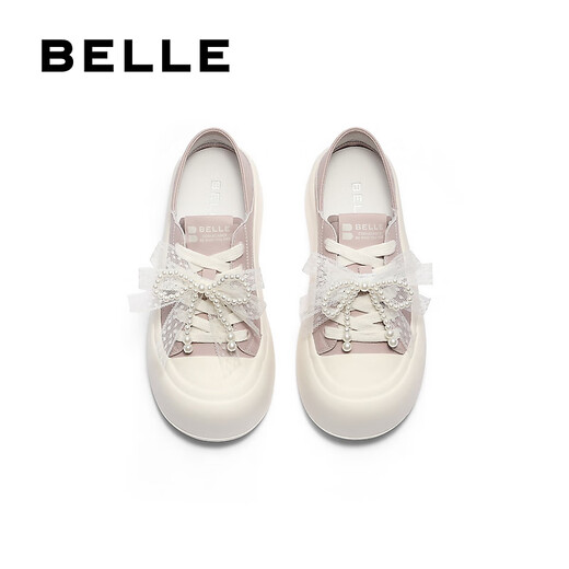 Belle (Belle) Chaussures de planche à deux portion pour femmes 2025 Automne Nouveau archet mignon Shoes décontractées et solées épaisses B2629CM5 Purple 34 (220 mm)