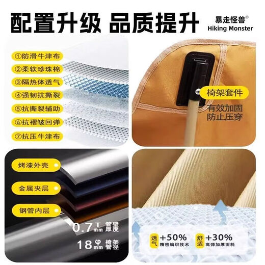 叶余折叠躺椅简易折叠床椅子便携月亮椅办公室午休三挡调节躺椅带腿托 【三挡可躺睡】 宸恒黑+可拆卸脚 一秒变床-自带头枕-承重500斤
