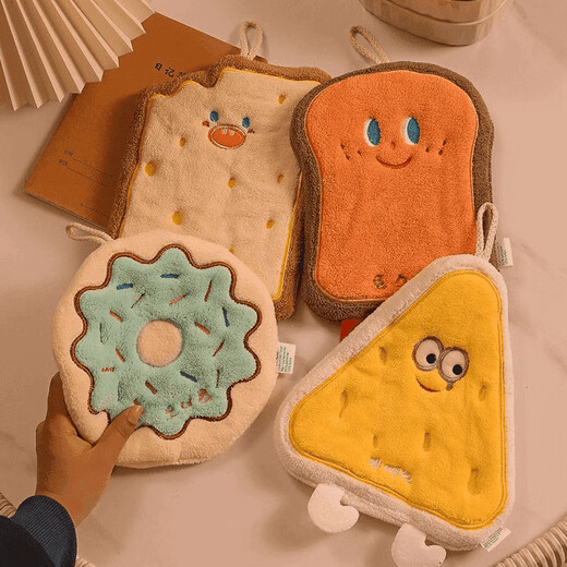 Accor rag 19*27CM1 strip cute hand towel hanging absorbent thickened bathroom cartoon handkerchief towel for hand washing