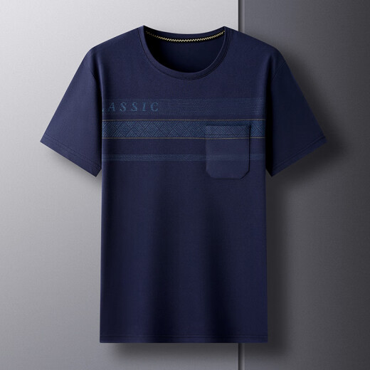 Gy Goldlion Jinlilai Dad Anzug Herren kurzärmelig T-Shirt Real Taschensummers Sommereis T-Shirt Herren mit mittlerem Polo-Hemd mit mittlerem Alter.