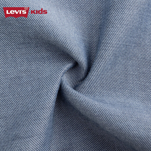 Levi s store same style Levi's children's shirt new full print short-sleeved stand collar jacket Milestone Blue 110/52 Recommended height 98-104cm