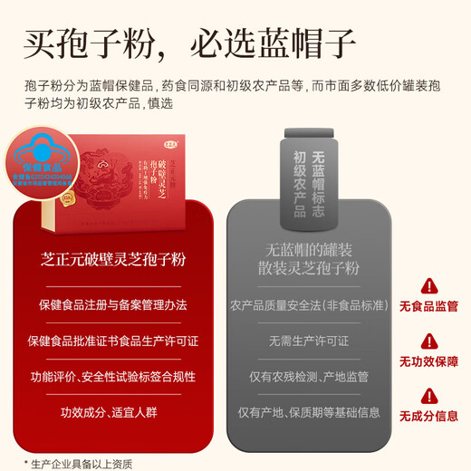 Zhizhengyuan Break Wall Ganoderma lucidum spore powder quarterly pack, 15.8% of parents give gifts for self-use enhancement of immunity gifts 3 gift boxes