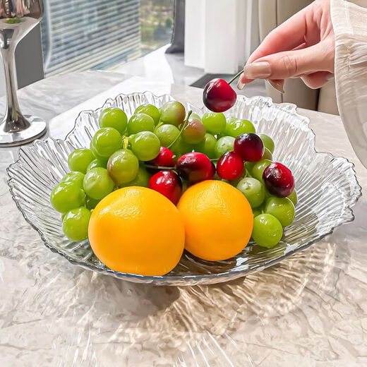 Ostar petal fruit plate Xiaohongshu same style living room high-end candy plate front office fruit plate light luxury ins style gold three-piece set petal fruit plate small + medium + large
