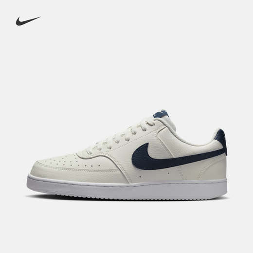 NIKECOURT VISION低帮男子运动鞋冬季新款透气耐穿HQ4867 101帆白/军械深海蓝/白 44.5