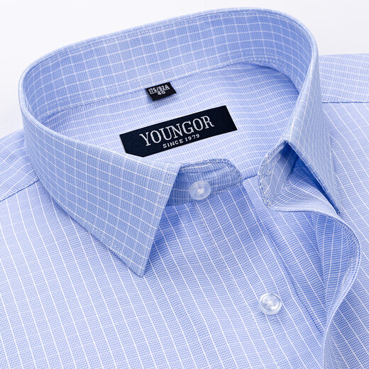 
CEO Yageol short-sleeved shirt for men 2025 new middle-aged casual high-end ironing pure cotton striped casual white shirt orchid DX6623 41