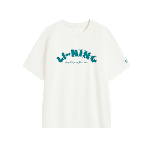 李宁（lining）【劲浪体育】男子运动灵感冰感舒适吸湿排汗短袖文化衫AHSV683-1 图色 2XL
