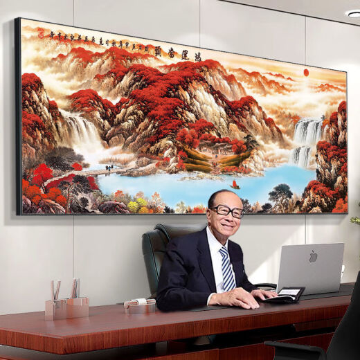 Neues chinesisches Stil Wohnzimmer Sofa Hintergrund Wand Wandgemälde 3D dreidimensional dekorative Malerei Büro Landschaft Chinesische Malerei
