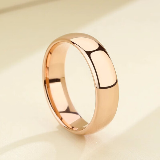 MZMZ color gold ring for female couple, rose gold plain ring, wedding ring, index ring, Valentine's Day birthday gift for girlfriend, men's style & circle number remarks, gift box