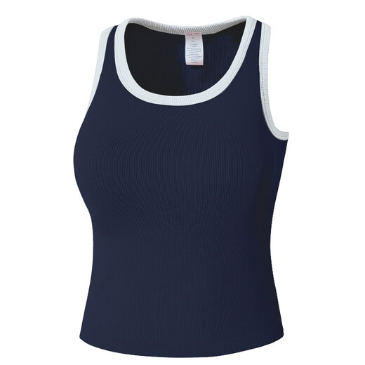 KEJIMITAO European and American ins sports bra all-in-one shockproof yoga vest new running training Pilates fitness bra Sky Blue L