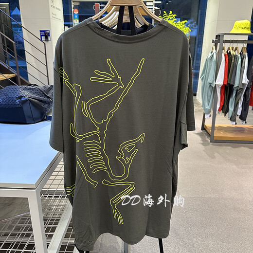 始祖鸟（ARC'TERYX）25新品ARC'TERYX始祖鸟CORMAC ARC'BIRD LOGO男士速干短袖T恤9721 BHR 黑灰色 XS