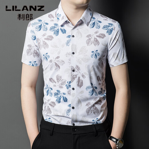Lilang summer new product men's short-sleeved shirt business casual thin fashion Polo shirt boy middle-aged and young breathable top 9866 2XL 54