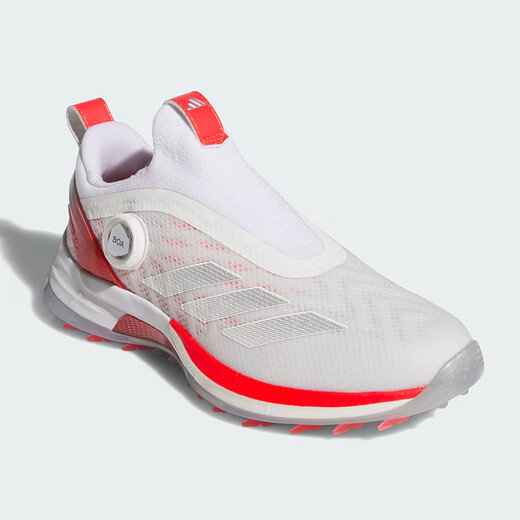 adidas 阿迪达斯高尔夫球鞋女ADIZERO ZG BOA防滑防泼水运动鞋 25年新款 【旋钮款】白/银/亮红 IH9893 35 码