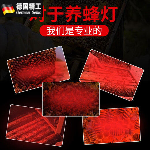 MDNG德国进口品质可感应红光头灯专用养蜂查蜂取蜜养蜂头戴式手电筒调 653养蜂专用豪华版【三光源】【