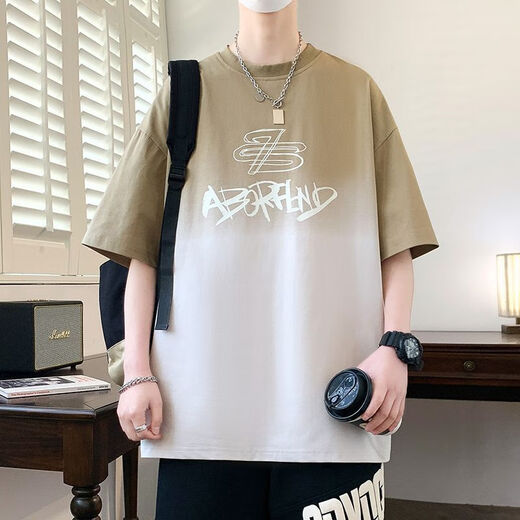 FHHUABD summer short-sleeved T-shirt boy 12-15-year-old teenager 13 handsome loose half-sleeved 14 large children's T-shirt top WY3527 black short-sleeved (quality upgrade) 2XL (130-150Jin [Jin equals about 0.5 kg])