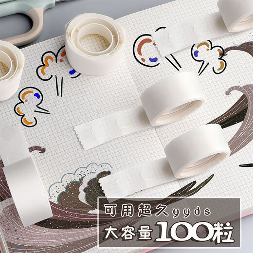 Hand Tools Comic Wallpaper Traceless Adhesive Poster Traceless Dispensing Transparent Dot Glue Nano Double-sided Glue Dots Transparent Traceless Dispensing 3 Rolls