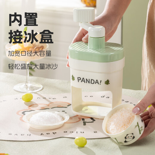 Guangyi Machine de afeitar hielo Manual de batidos Mianmian Ice Ice Machine Stall Commercial Hand-Hain-Ice Briter Green Gy1429