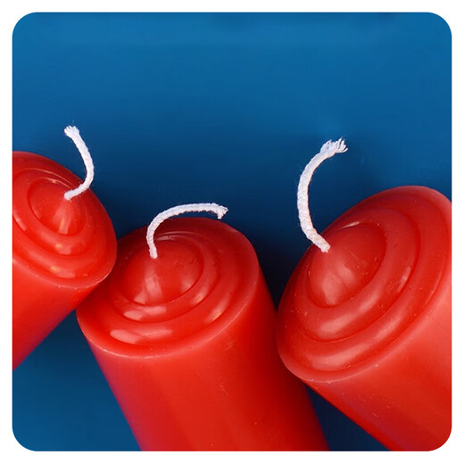 Mandelai candle emergency lighting large bold red 2-pack smokeless windproof and disaster prevention experimental old-fashioned candle 5*18cm