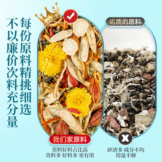 Beijing Tongrentang American Ginseng Astragalus Chrysanthemum Lycium Berry Tea to nourish the liver and protect the liver tea to clear the liver and improve the eyes and mouth bitterness and bad breath stay up late health tea 1 box [reduce liver fire and eliminate liver toxins and nourish the kidneys]