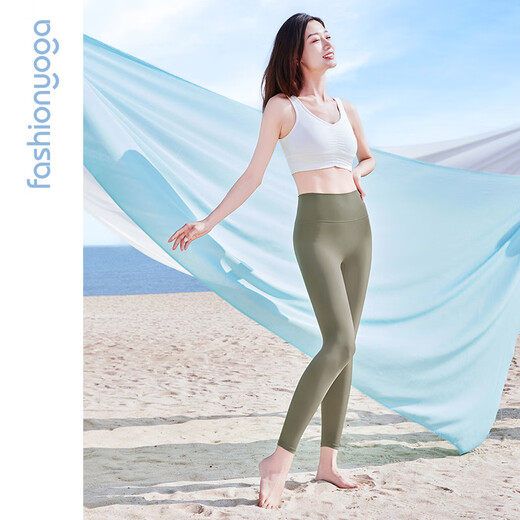 
Fansheng Yoga underwear shockproof sports fitness thin nude vest yoga suit women V-neck pleated BRA underwear FC15125 [removable chest pad] nude white L