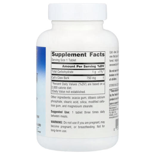 Tabletas de nutrición de vides planetarias Cat Claw, 750 mg, 90 tabletas 90 unidades 16837