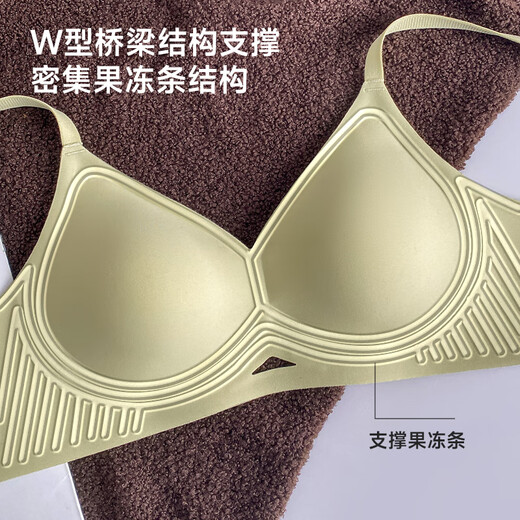 猫人（MiiOW）女士内衣女生无钢圈文胸女夏季薄款可调节细肩带小胸显大内衣胸罩