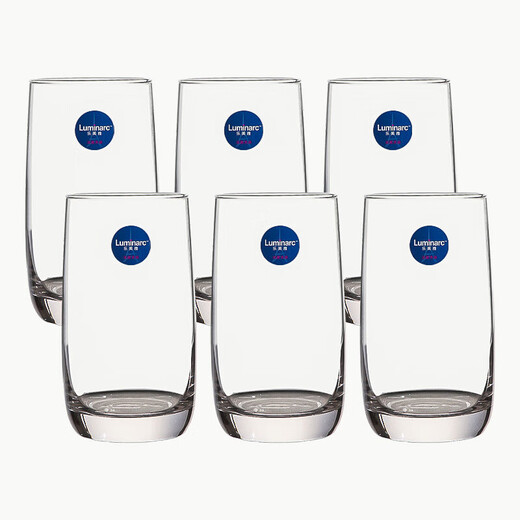 Glass cup household water cup tea cup juice cup milk cup drinking water cup drink cup 6 set LB 6 pack / 290ml high-end 13790+ cup holder + cup / default /