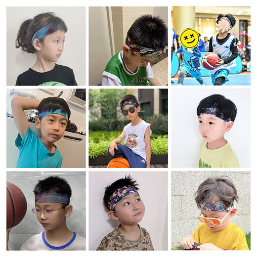 LZJV Kinderstirnband Sportstirnband Schweiß-absorbierende Gürtel Antiperspirantgürtel Sommer Boys Street Dance Jungen Basketball Running Stirnband Raumfahrt