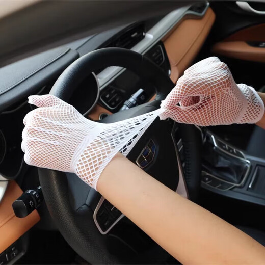 Summer sun protection gloves for women ultra-thin lace mesh breathable performance etiquette gloves for wedding bride wedding gloves sun protection mesh gloves - black * 3 pairs
