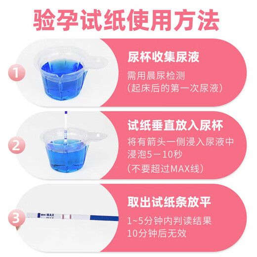 Bâtonnet de test de grossesse, papier de test de grossesse précoce, papier de test précis, bandelette de test de grossesse de haute précision, stylo de test de grossesse pour femmes, 10 exemplaires