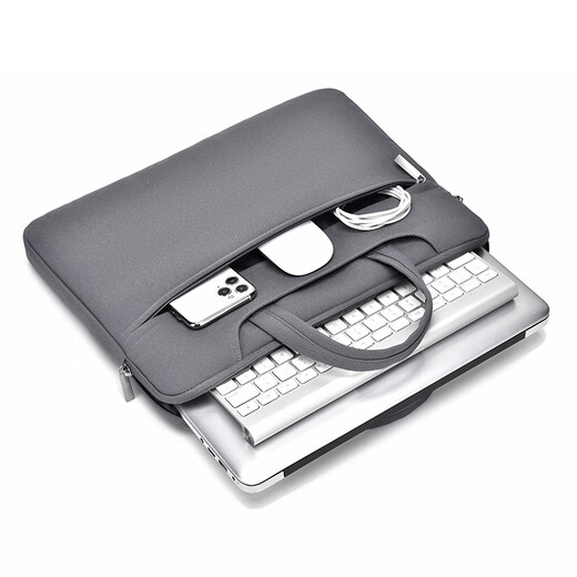 皮尔凡尼 PEELLE FIONA苹果电脑包适用于苹果MacBook Pro14 Air13.3笔记本M2/3/1手提包 677灰色【黑标】 14英寸