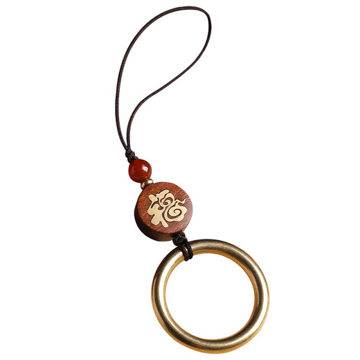 CHUXIANG brass ring mobile phone ring clasp metal universal dust plug pendant USB pendant anti-lost lanyard mobile phone pendant brass ring-Bai Bo