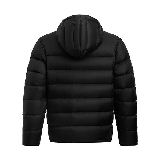 安德玛（UNDERARMOUR）冬季新款Core男子连帽运动短款鸭绒保暖羽绒服6001970 黑色001 XL