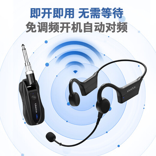 Crystal microphone GWP91 head-mounted fitness coach wireless microphone spinning dance sports anti-sweat headset group class live broadcast microphone square dance pickup GWP91 anti-sweat and anti-shedding pure wireless without restraint