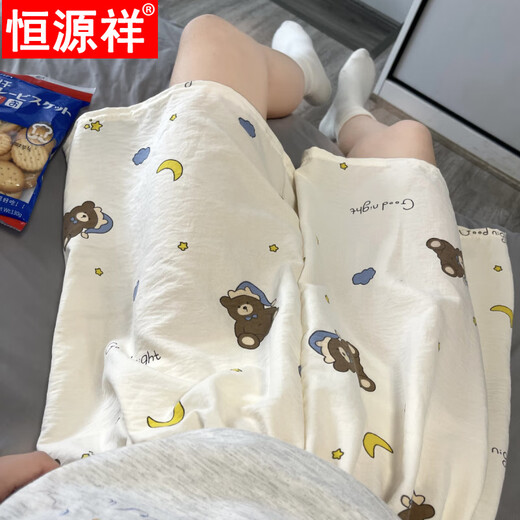 Hengyuanxiang cartoon cute shorts for women thin summer pajamas loose and comfortable baby feeling walking pants student casual home pants 702 2XL 135-150Jin [Jin equals 0.5 kg]
